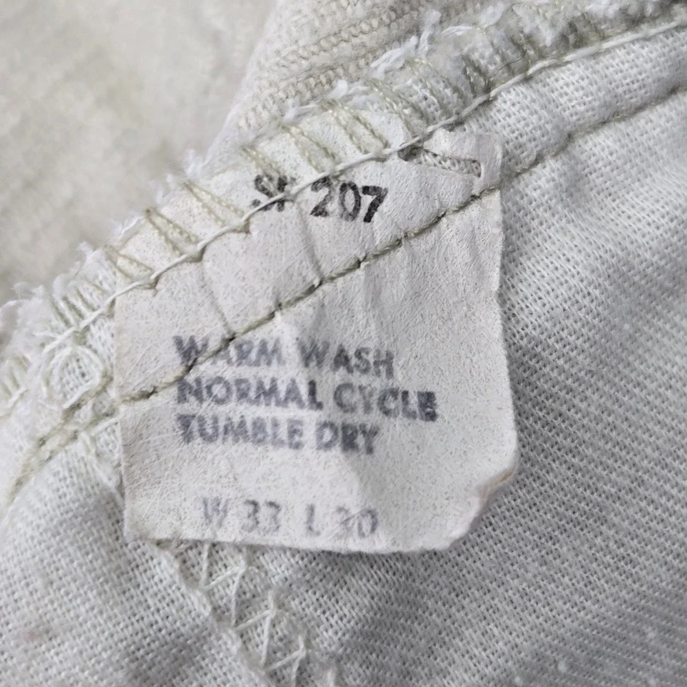 VTG 70s Levis‎ Corduroy Pants Men 33x30 Tan Cream Straight Leg Talon 42 Zipper